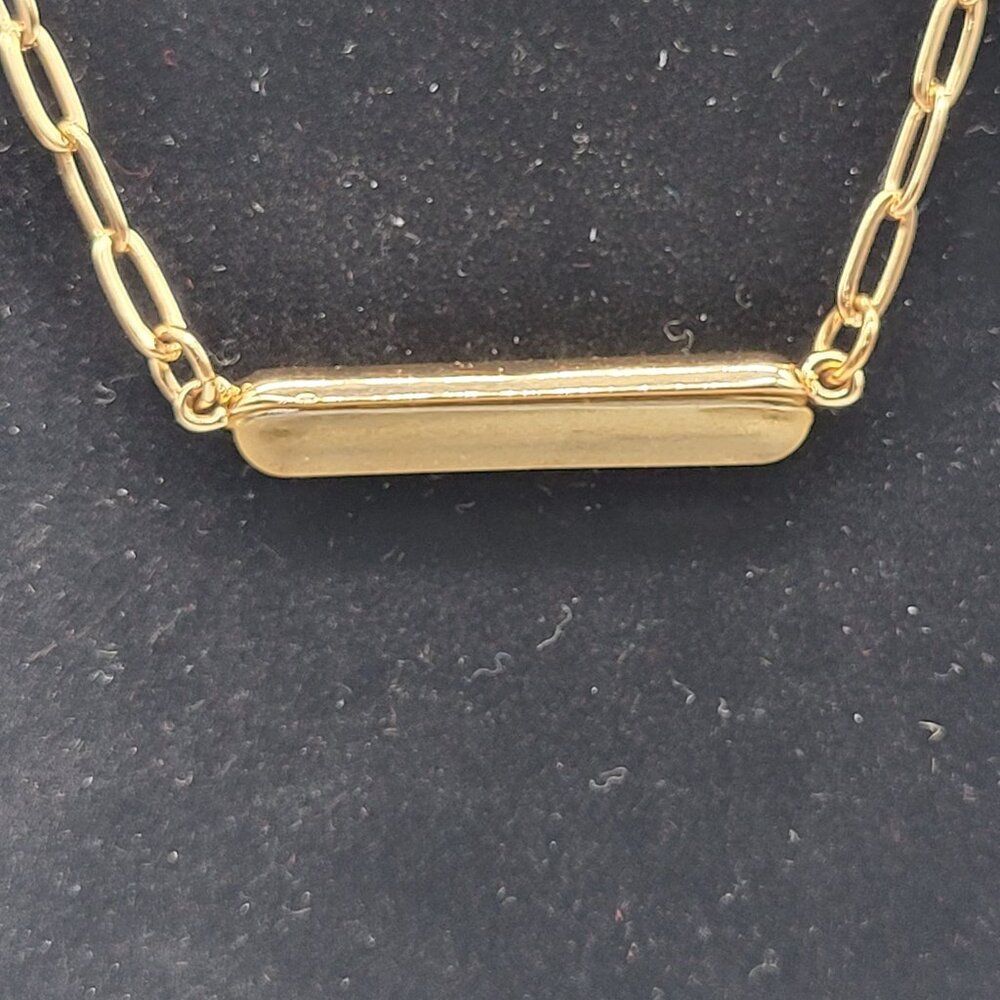 8 Other Reasons-80R Necklace Gold Tone Bar - Picture 8 of 10